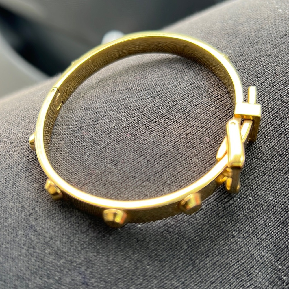 Michael Kors Studded Gold Bangle Bracelet